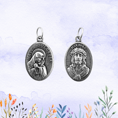 Medalha Nossa Senhora das Dores e Eis o Homem - Italiana