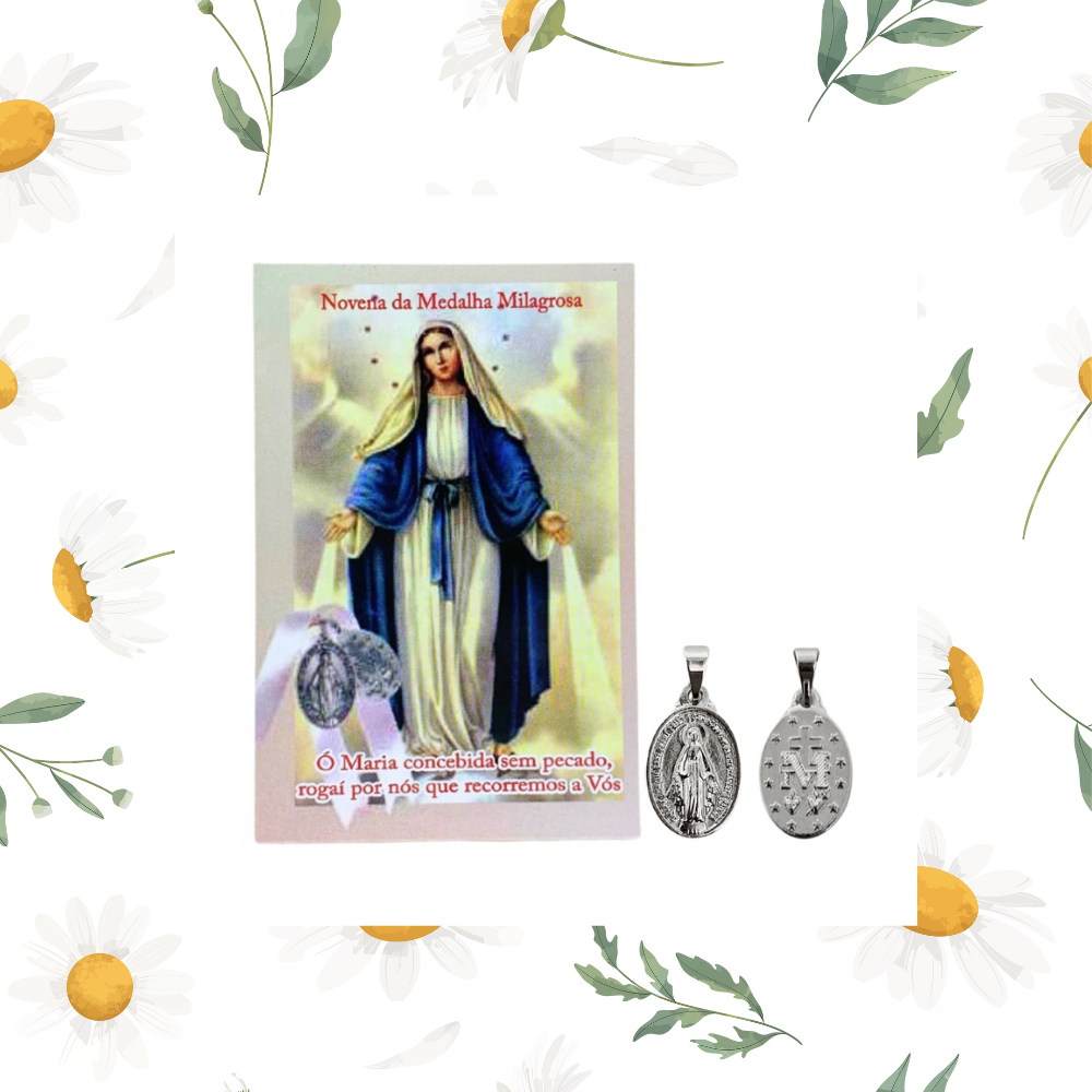 Novena da Medalha Milagrosa com medalha prata