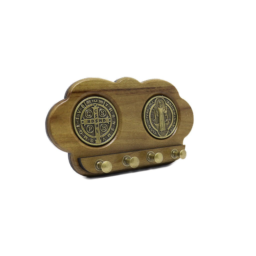 Porta Chave Madeira São Bento Ouro velho