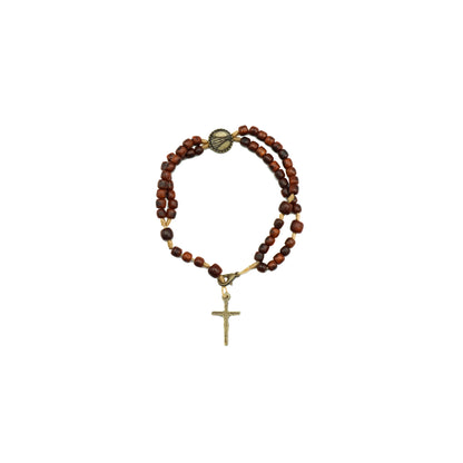 Terço de Pulsos Madeira Nossa Senhora Aparecida