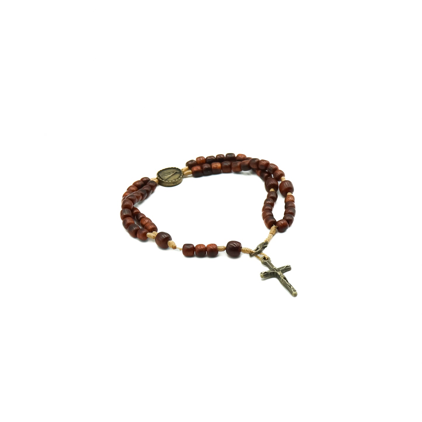 Terço de Pulsos Madeira Nossa Senhora Aparecida