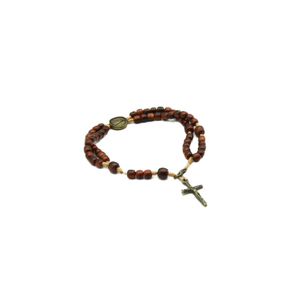 Terço de Pulsos Madeira Nossa Senhora Aparecida
