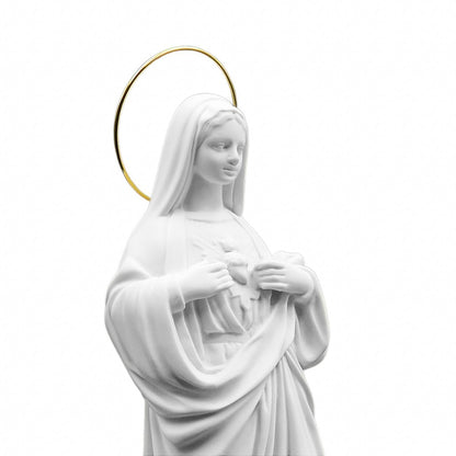Imaculado Coração de Maria 31 cm - Pó de Mármore
