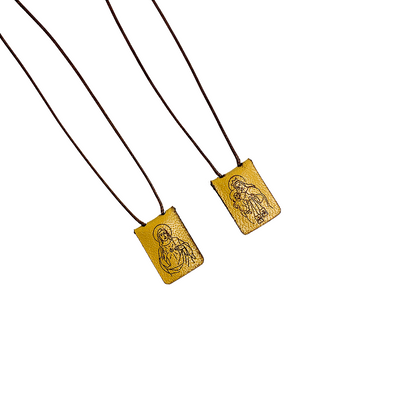 Escapulário de Nossa Senhora do Carmo - Couro