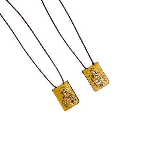 Escapulário de Nossa Senhora do Carmo - Couro