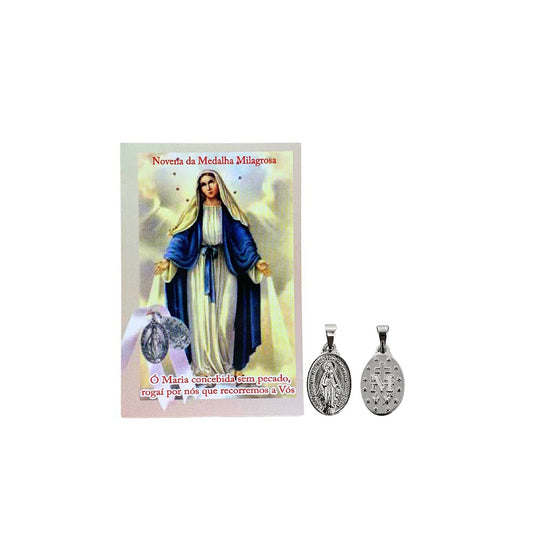 Novena da Medalha Milagrosa com medalha prata
