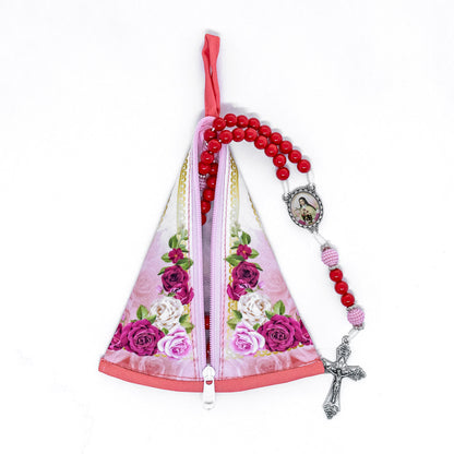 Terço na Bolsinha Manto - Santa Teresinha