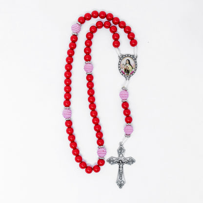 Terço na Bolsinha Manto - Santa Teresinha