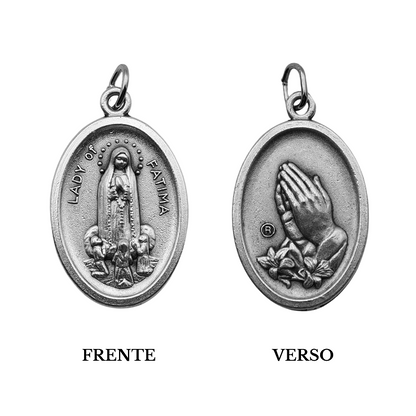 Medalha Nossa Senhora de Fátima e Santuário 2,6mm - Italiana