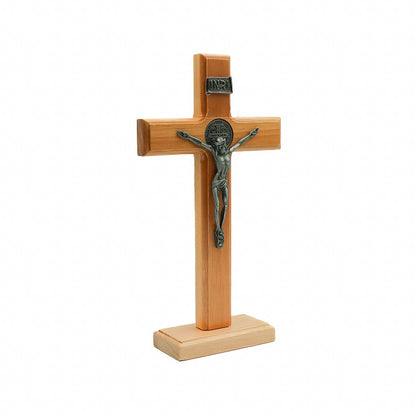 Cruz 26 cm Mesa Imbuia Ouro Velho