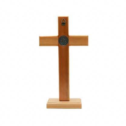 Cruz 26 cm Mesa Imbuia Ouro Velho