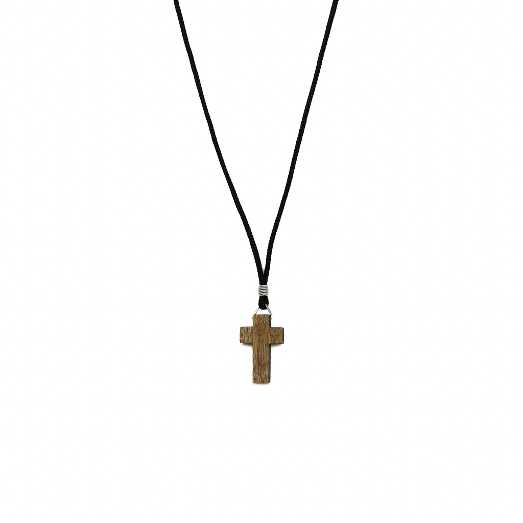 Cordão Cruz Madeira a Pequena