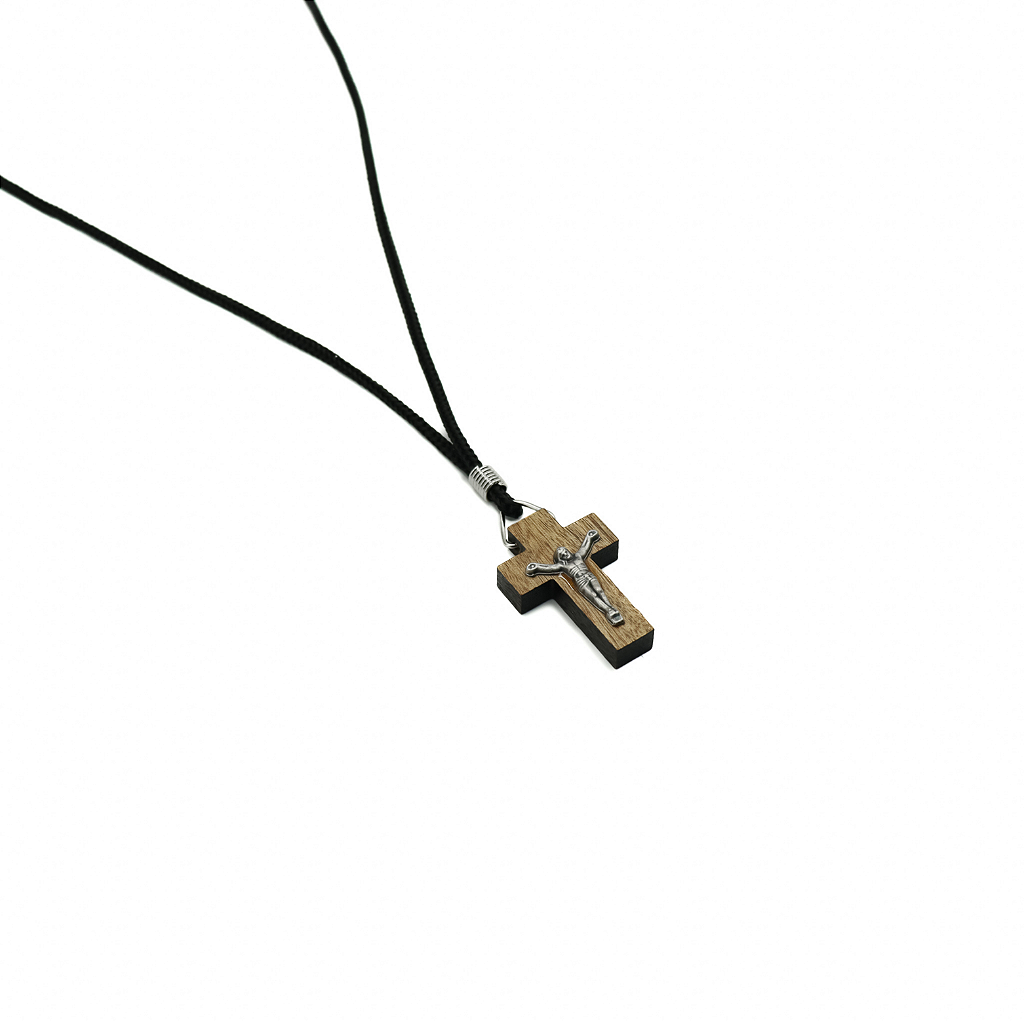 Cordão Cruz Madeira a Pequena