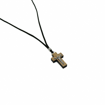 Cordão Cruz Madeira a Pequena