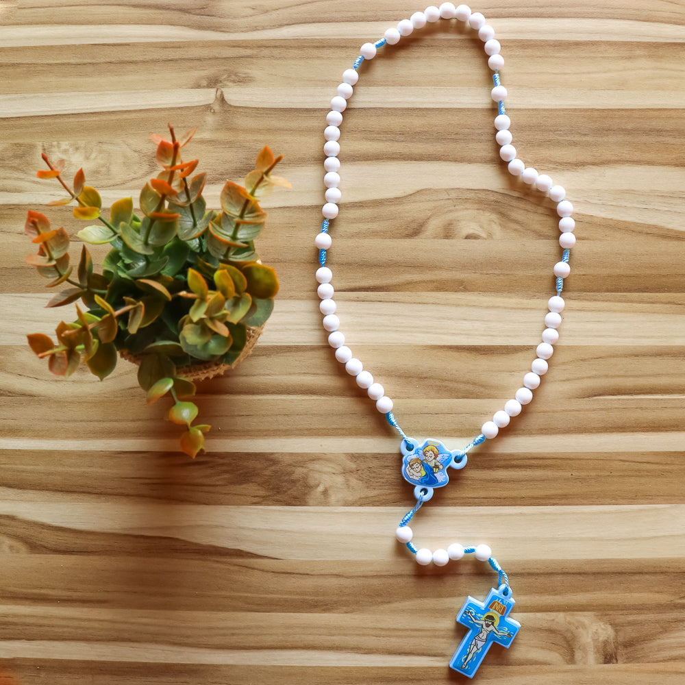 Terço Infantil Anjo da Guarda - Azul