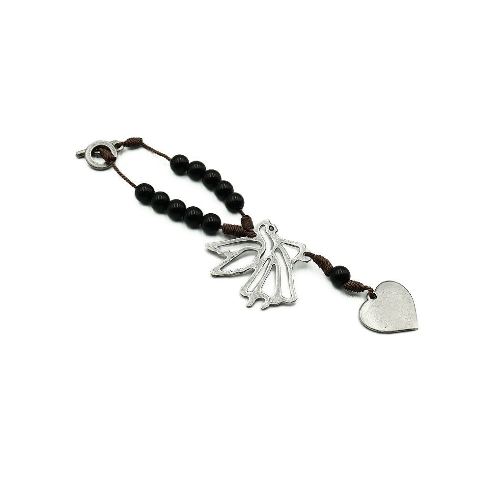 Adorno de Carro Dezena do Anjo Coração Preta