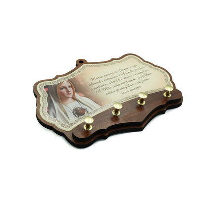 PORTA CHAVES NOSSA SENHORA DE FÁTIMA 4 PINOS