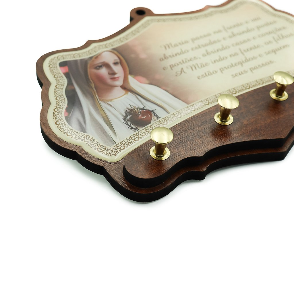 PORTA CHAVES NOSSA SENHORA DE FÁTIMA 4 PINOS