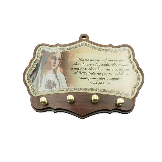 PORTA CHAVES NOSSA SENHORA DE FÁTIMA 4 PINOS