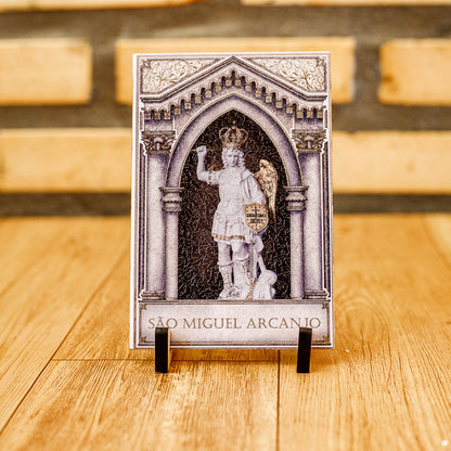 Quadro de São Miguel em MDF - 10x15 cm
