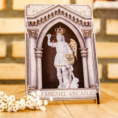 Quadro de São Miguel em MDF - 14x20 cm