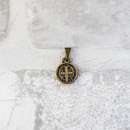 Medalha de São Bento 15mm em Ouro Velho