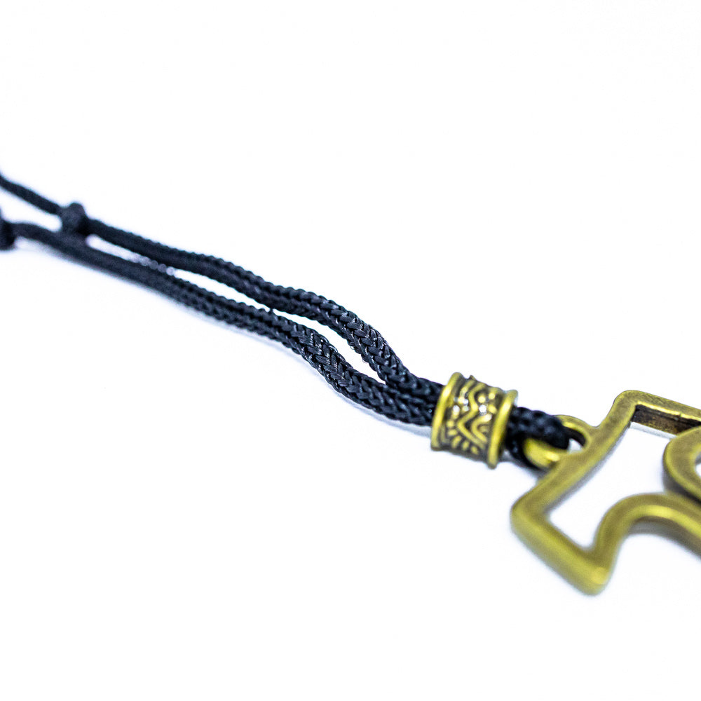 Cordão Com Tau Vazado em Ouro Velho