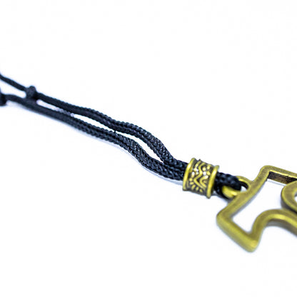 Cordão Com Tau Vazado em Ouro Velho