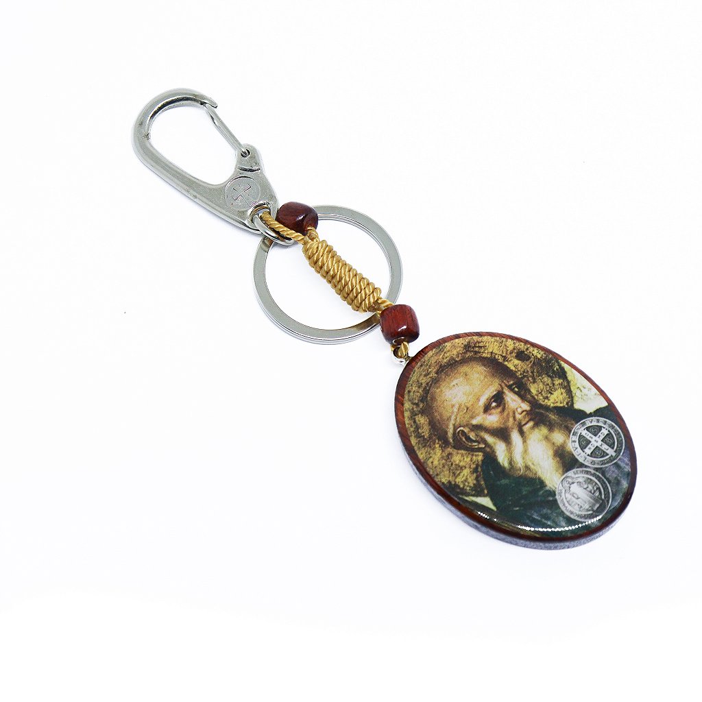 Chaveiro Oval Com Mosquetão - São Bento
