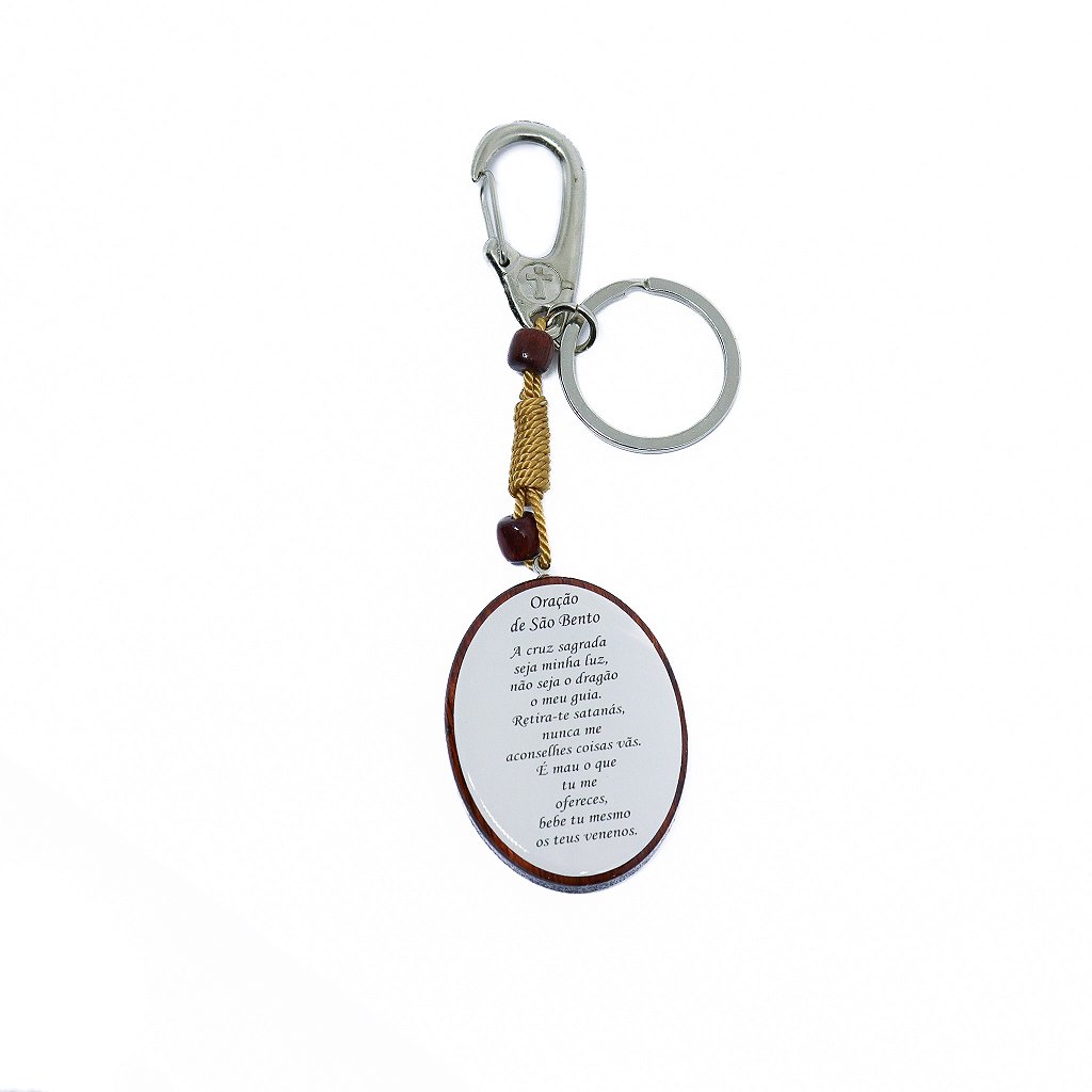 Chaveiro Oval Com Mosquetão - São Bento