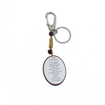 Chaveiro Oval Com Mosquetão - São Bento