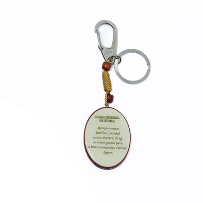 Chaveiro Oval Com Mosquetão - Nossa Senhora de Fátima