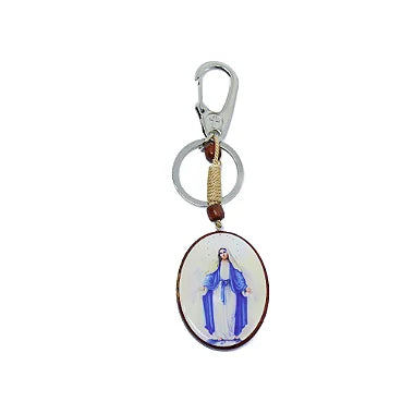 Chaveiro Oval Com Mosquetão - Nossa Senhora das Graças