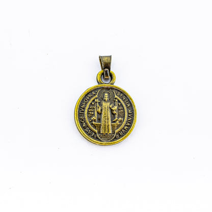 Medalha de São Bento 15mm em Ouro Velho