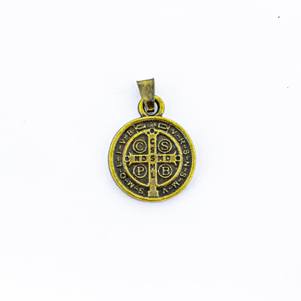Medalha de São Bento 15mm em Ouro Velho