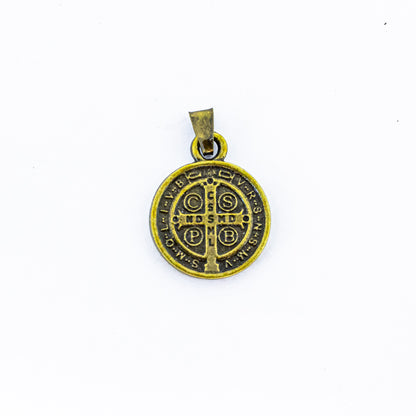Medalha de São Bento 15mm em Ouro Velho