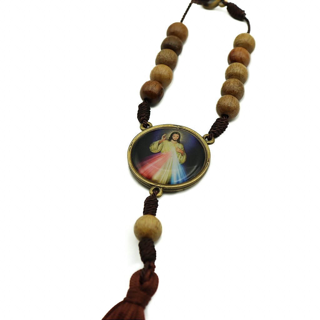 Dezena Carro São Cristovão metal resinado Jesus Misericordioso