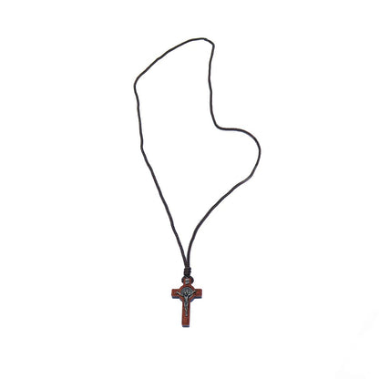 Cordão Crucifixo pequeno São Bento PV