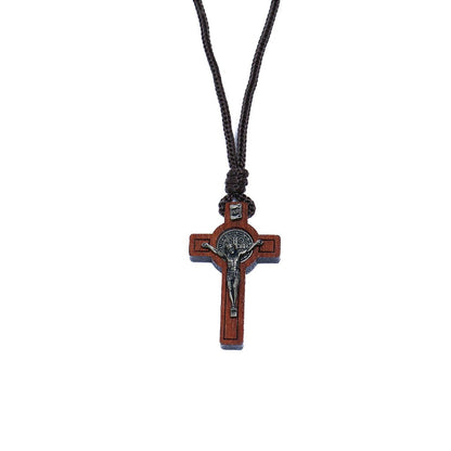 Cordão Crucifixo pequeno São Bento PV