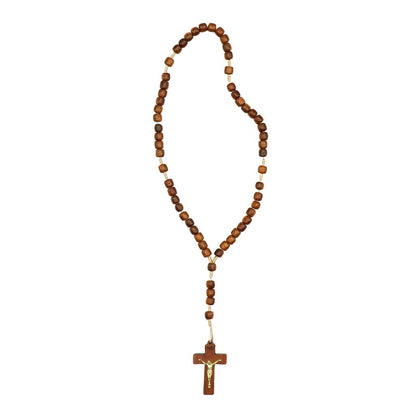 Terço Madeira Grande Com Cristo