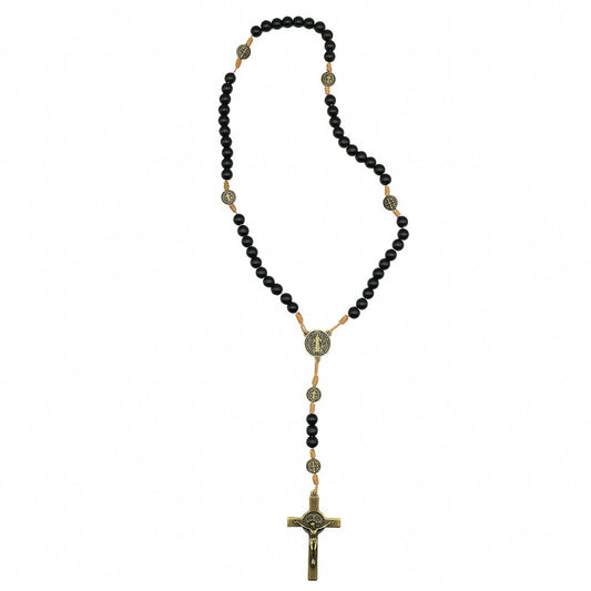 Terço Intercessor São Bento com Contas de Vidro