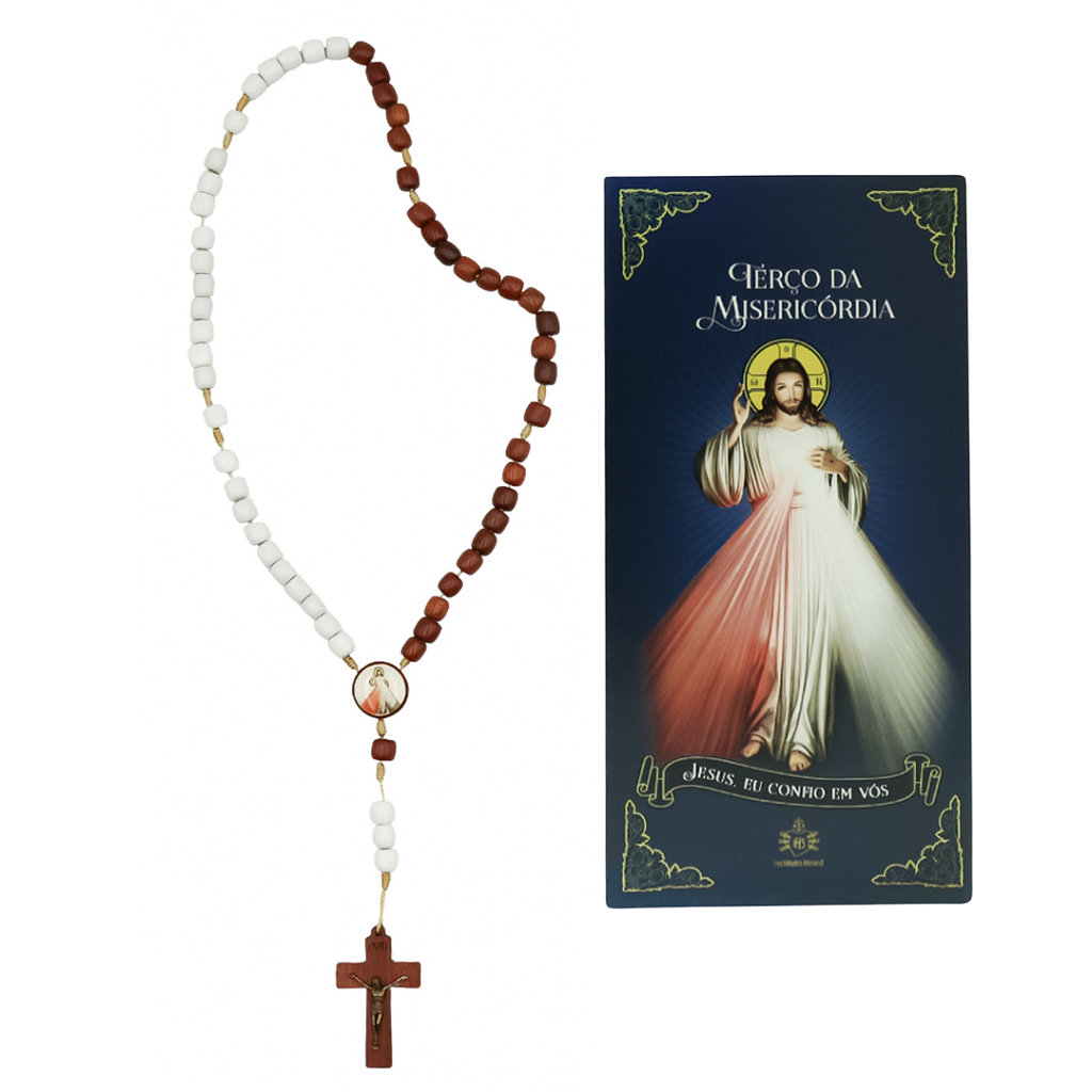 Terço Madeira Divina Misericórdia - Hesed