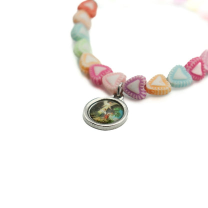 Pulseira Infantil Coração Colorido