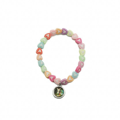 Pulseira Infantil Coração Colorido