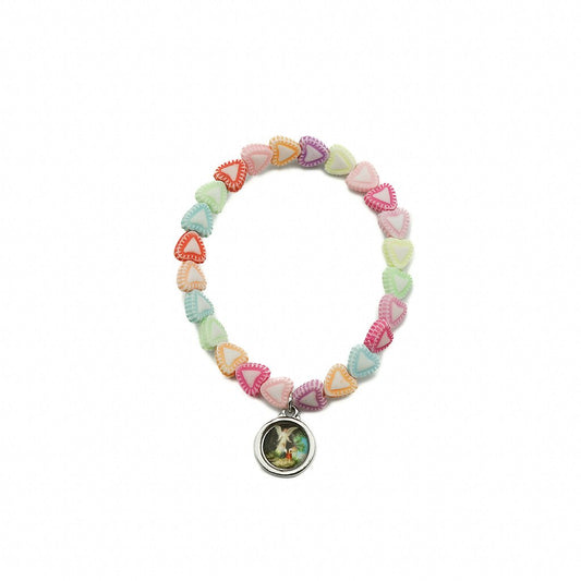 Pulseira Infantil Coração Colorido