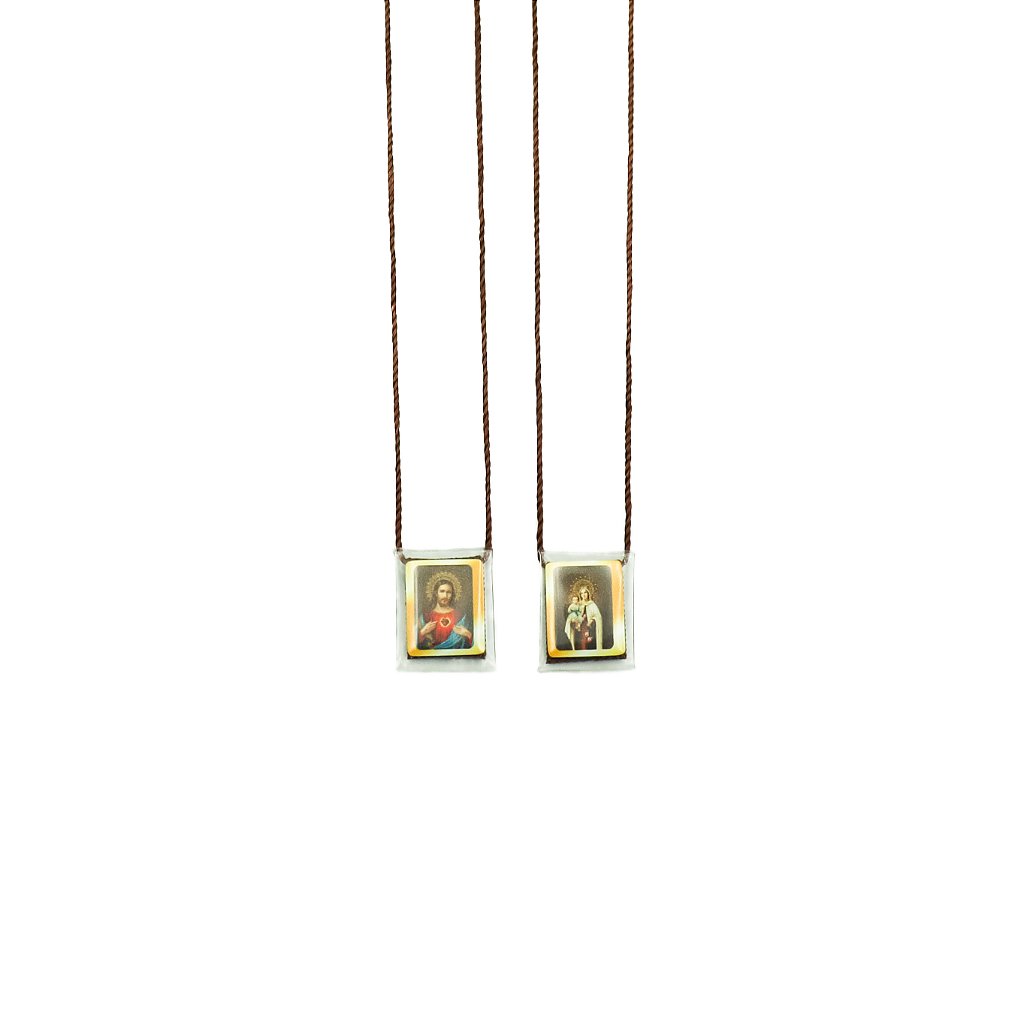 Escapulário Nossa Senhora do Carmo - Tecido e Plástico