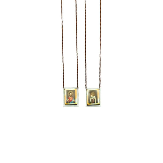 Escapulário Nossa Senhora do Carmo - Tecido e Plástico