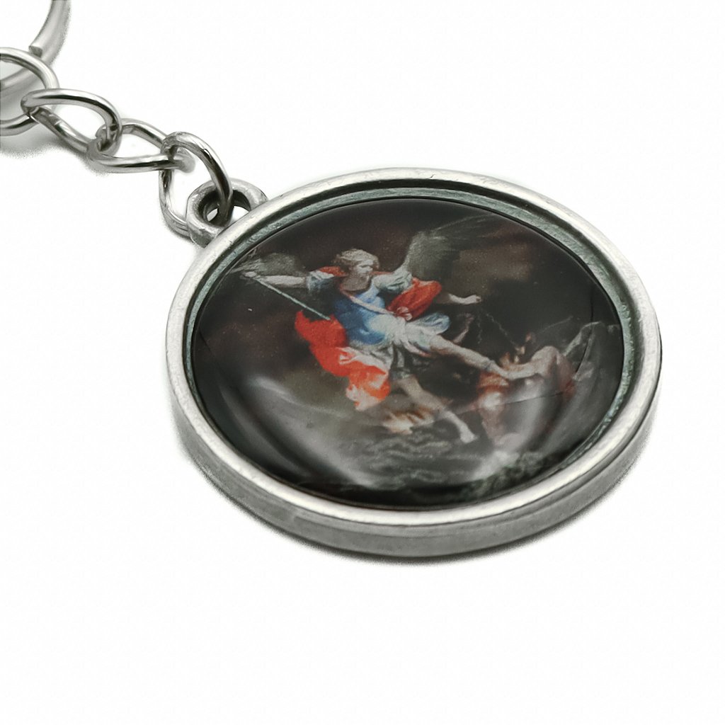 Chaveiro Medalha Resinado - São Miguel Arcanjo