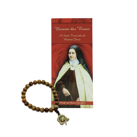 Novena das rosas de Santa Teresinha em madeira