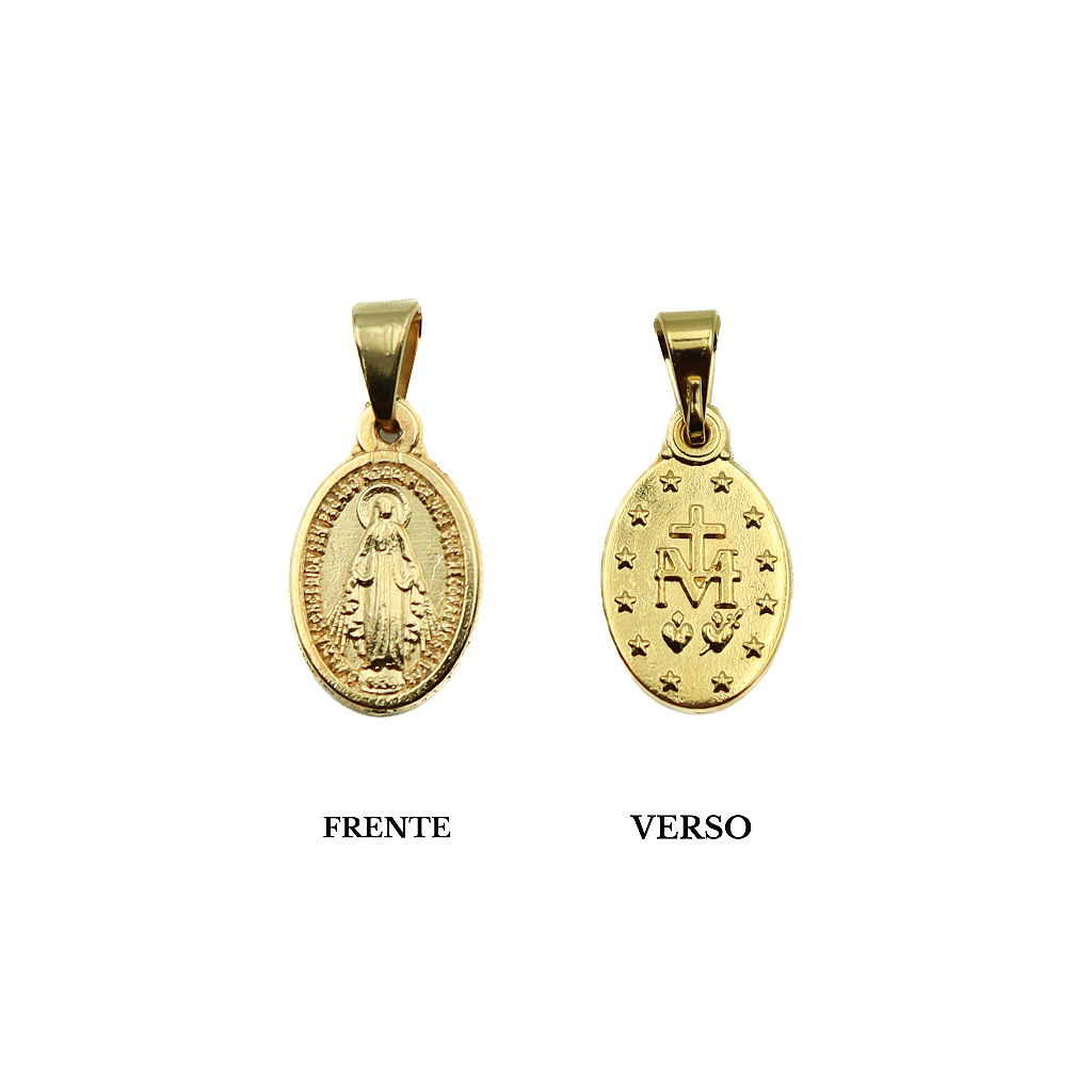 Medalha de Nossa Senhora das Graças 13mm Dourada